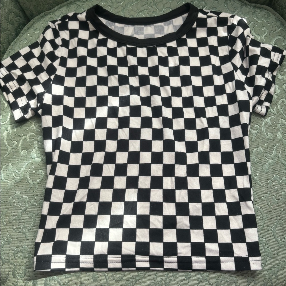 🖤Small Fitted Checkered Babydoll T 🏁